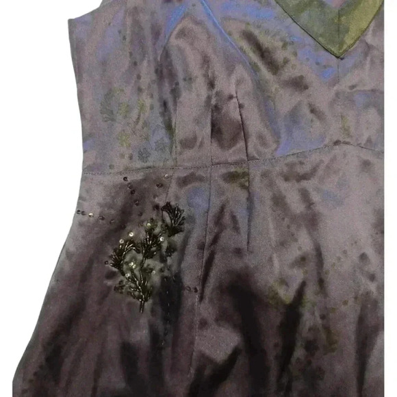 Peppercorn Purple & Black Beaded  Sequins Sleeveless Top Size Small - Picture 5 of 9